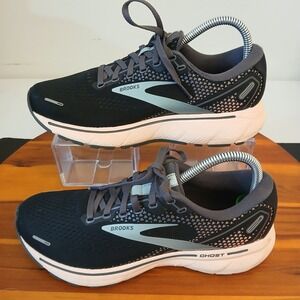 Brooks Ghost 14 Womens 8 Black Pink Running Shoes Sneakers 1203561B026